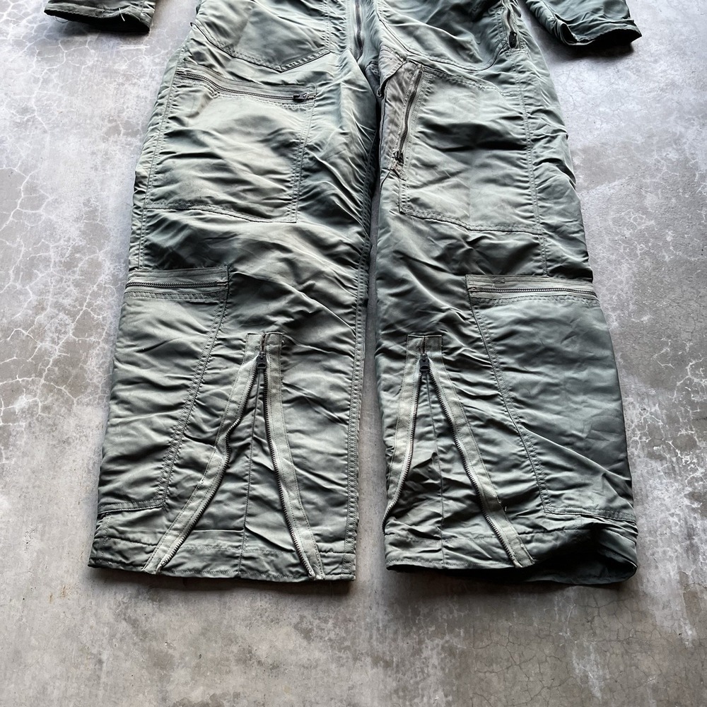 Vintage 60's Coverall Flying Men's USAF Vietnam Era Coveralls Size Small Green - Picture 2 of 9